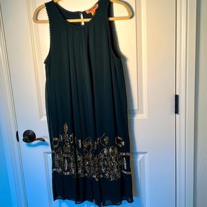 ANTHROPOLOGIE Embelished/beaded Mini Dress ‘Not So Serious’ brand. size large.